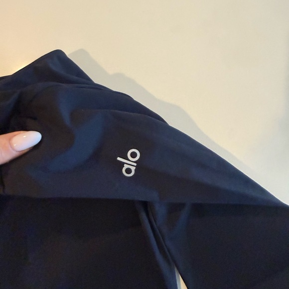 ALO Asymmetric Sheer Glow Long Sleeve Top - Picture 4 of 4